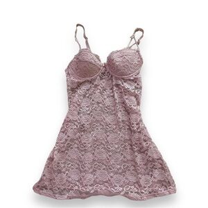Elegant Lace Chemise in Soft Pink Rampage medium